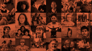 Collage of diverse people
