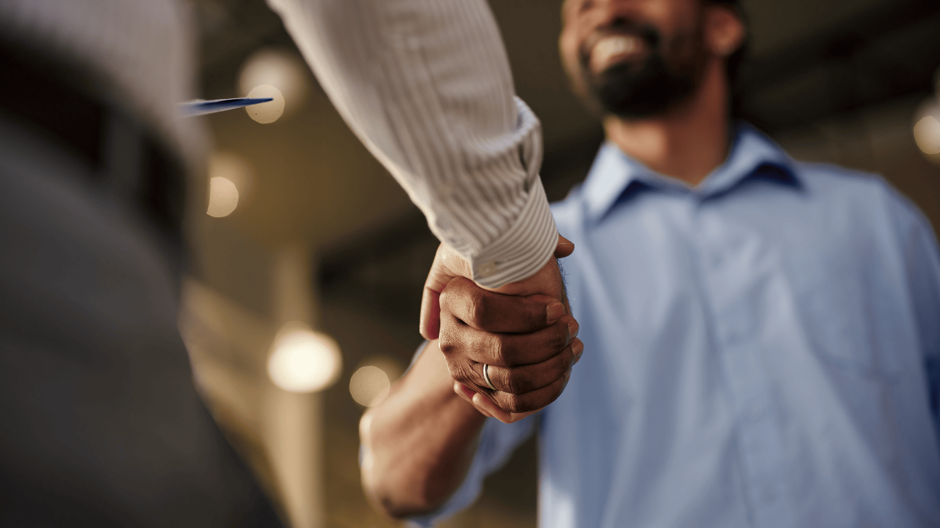 Two men shaking hands